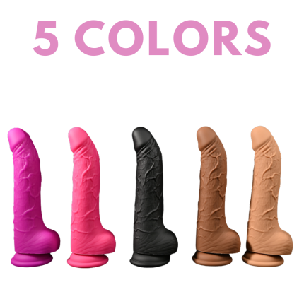 Dildo Realist din Silicon – 5 Culori